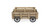 Set of 2 Brown and Black Handmade Storage Crates with Wheels 23.75"
