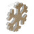 7.5" Brown and White Snowflake Christmas Tree Topper - Unlit
