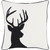 18” Jet Black and Polar White Decorative Country Rustic Holiday Throw Pillow Cover