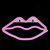 10.5" Pink Lips LED Neon Style Valentine's Day Wall Sign