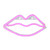 10.5" Pink Lips LED Neon Style Valentine's Day Wall Sign