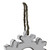 4.75" Rustic White Embossed Snowflake with Mirror Medallion Christmas Ornament