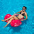 Inflatable Swimming Pool Red and Green Cherry Ring Lounger, 46-Inch