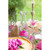 11" Pink Peony Floral Hand Painted Glass Beverage Carafe