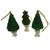 576ct Green and Ivory Potted Topiary Tree Christmas Ornaments 2.5"