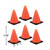 Pack of 72 Red and Black Construction Cone Candles 4"