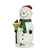 10.25" White Snowman Holding Broom with Cardinal Bird Christmas Figurine