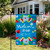 Blue "Welcome to Our House" Outdoor Garden Flag 12.5" x 18"