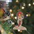 4" Glittered Child with Her Overflowing Stocking Vintage-Style Christmas Ornament