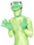 38" Green and Black Frog Kit with Hood and Gloves Unisex Adult Halloween Costume Accessory - One Size