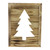 Wood Framed Christmas Tree Cut Out Wall Hanging Decoration - 13.75"
