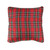 15.5" Red and Green Plaid Square Christmas Throw Pillow