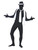 40" Black Second Skin Unisex Suit with Bumbag Halloween Costume - Large