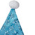 Blue and White Sequin Snowflake Unisex Adult Christmas Santa Hat Costume Accessory - Medium