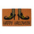 Wicked Witch Shoes "Happy Halloween" Coir Doormat 18" x 30"