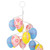 14.25" Blue, Pink and Yellow Cut-Out Spring Easter Egg Tree Decor