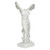 40.5" White and Beige Nike of Samothrace Bonded Marble Outdoor Garden Statue