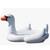 116-Inch Inflatable White and Black Swan Island Float With Grab Line