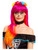Pink and Orange Day of the Dead Women Adult Halloween Wig Costume Accessory - One Size