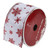 Club Pack of 12 White and Red Snowflakes Burlap Wired Christmas Craft Ribbon Spools - 2.5" x 12 Yards