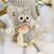 Sitting Boy Angel with Dangling Legs and Owl Hat Figurine - 21" - Gray