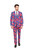 Blue and Pink Classic Prince Men's Adult Christmas Suit - US42