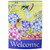 Welcome Floral Hummingbird Outdoor Garden Flag 12.5" x 18"