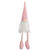 16" Pink and White Sitting Spring Gnome Figure