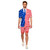 Red and Blue USA Flag Americana Men's Adult Summer Suit - Small