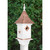 29" White and Brown Villa Outdoor Garden Birdhouse