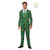 Green and Red Tree Men's Adult Christmas Light Up Suit - Medium