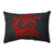 17.5" Black, Gray and Red Prancing Deer Christmas Holiday Throw Pillow - 32725339