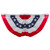 Patriotic Americana Pleated Bunting Flag 24" x 48"