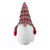 24" White and Red Tumbling Santa Gnome with Plaid Hat Christmas Tabletop Figurine