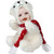 9.25" White and Red Porcelain Baby in Polar Bear Costume Christmas Doll