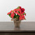 10" Red Poinsettia Artificial Christmas Floral Arrangement
