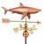 33" Bronze and Gold Handcrafted Shark with Arrow Single Point Contact Nautical Weathervane