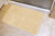 17" x 24" Cream White Ribbed Woven Rectangular Trendy Bath Rug