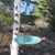 30” Jade Green Ceramic Porcelain Hanging Bird Bath with Chain