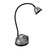 7.25" Black and Silver Battery Operated Adjustable Grill Light With Timer and Radio