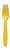 Club Pack of 600 School Bus Yellow Party Forks 7"