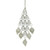 5.5" Silver Sparkling Rhinestone and Ball Drop Christmas Ornament