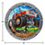 Club Pack of 96 Red and Black Monster Truck Rally Paper Plates 8.75"