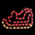 17.5" Red and Clear Santa's Sleigh Christmas Window Silhouette Decoration