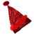 Red Sequined Unisex Adult Christmas Santa Hat Costume Accessory - Small