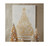 24" Gilded White Christmas Gold Glittered Christmas Tree Hanging Canvas Wall Art