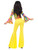49" Yellow and Violet 1970's Style Groovy Babe Women Adult Halloween Costume - Small