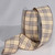 Ivory and White Plaid Craft Ribbon 1.5" x 50 Yards