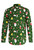 Green and White Santaboss Men's Adult Christmas Shirt - Small