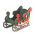 14.5" Green and Red Traditional Santa Sleigh Christmas Tabletop Decor